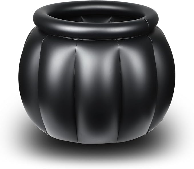 Halloween Inflatable Cooler, 22x18 Inch Witch Cauldron Kettle Large Halloween Cooler for Drinks Inflatable Ice Bucket for Halloween Parties Travel