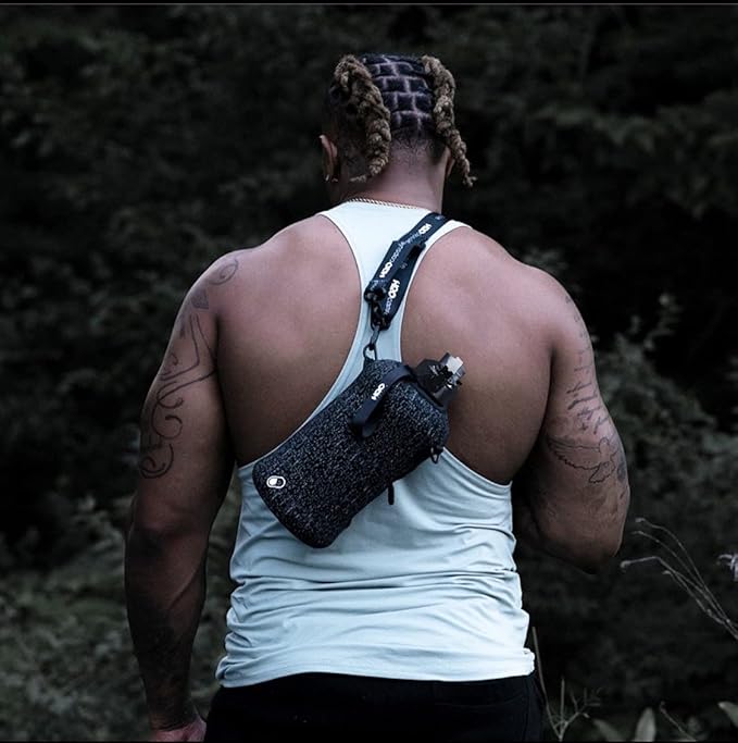 H2O Capsule 2.2L Half Gallon Water Bottle with Storage Sleeve and Covered Straw Lid – BPA Free Large Reusable Drink Container with Handle - Big Sports Jug, 2.2 Liter (74 Ounce)