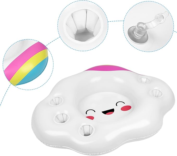 Hemoton Inflatable Serving Bar Buffet 2 PCS, Drink Bottle Holder Floating Beverage Salad Fruit Serving Bar for Indoor Outdoor Summer Beach Luau Party, Picnic, BBQ, Camping, Water Fun Decorations