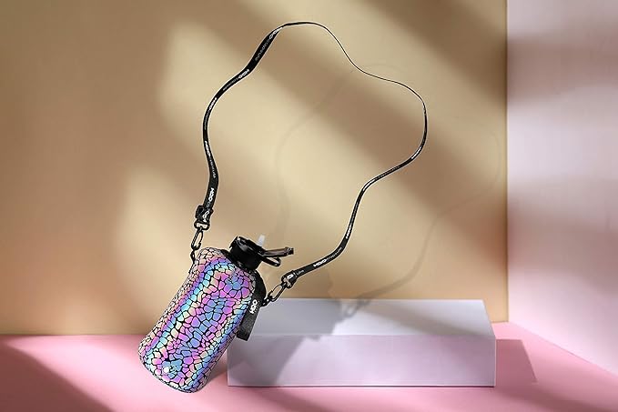 H2O Capsule 2.2L Half Gallon Water Bottle with Storage Sleeve and Covered Straw Lid – BPA Free Large Reusable Drink Container with Handle - Big Sports Jug, 2.2 Liter (74 Ounce)