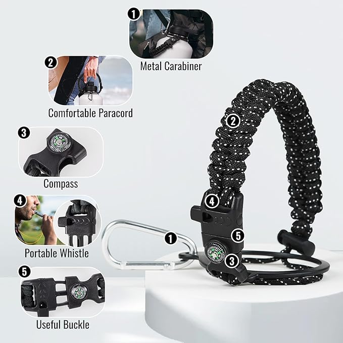 Half Gallon Water Bottle with Straw&Spout Lid, 64oz Stainless Steel Insulated Water Jug with Handle and Wide Mouth, Half Gallon Vacuum Double Walled Jug for Sports, Outdoors, Leak-Proof. White 64oz