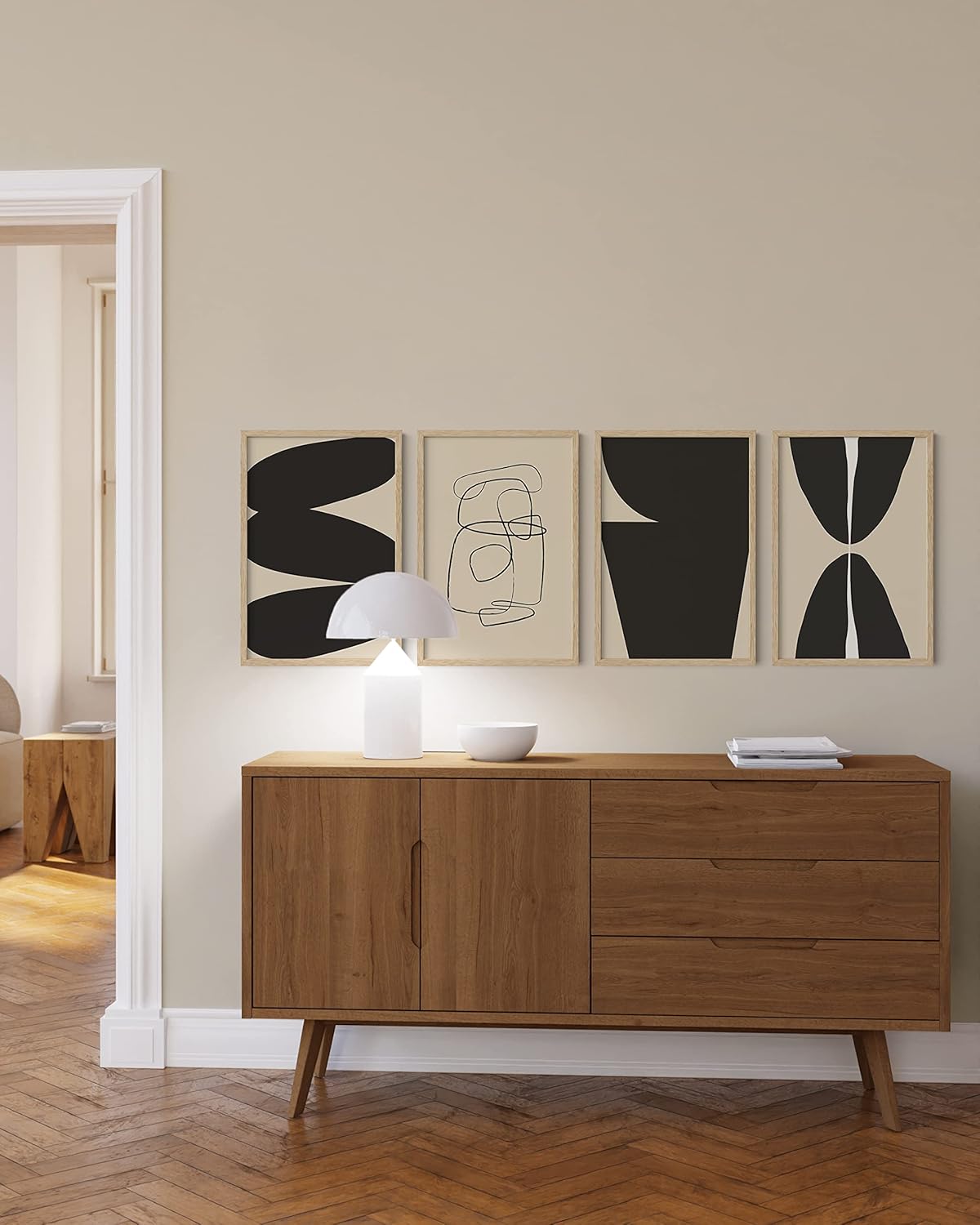 Haus and Hues 16x24 Natural Oak Wood Picture Frames Set of 15 - Premium Bulk Picture Frames 12x16 Bundle - Elegant Gallery Wall Frame Set for Posters, Art Display - Ideal for Wall Decor in Home &