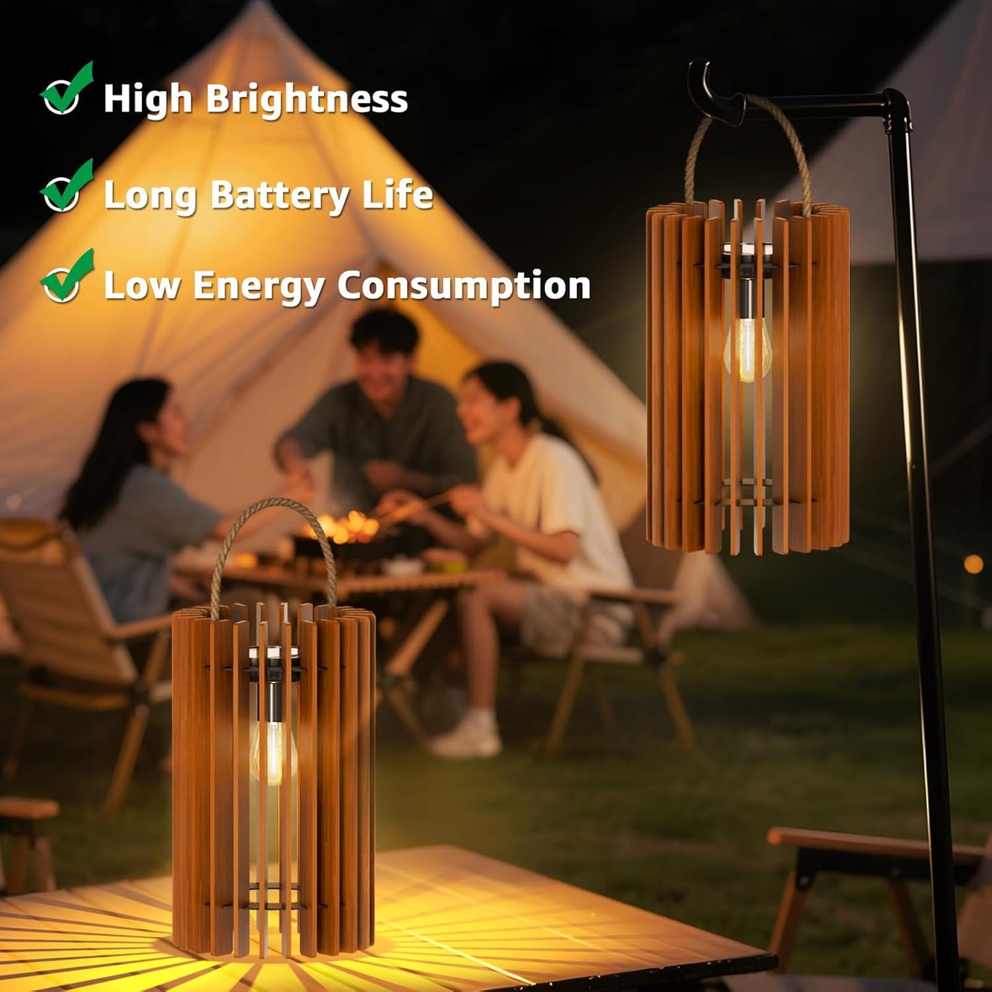 2-Pack Solar Lanterns Outdoor Hanging Portable Table Top Decorative Lamp DIY Lantern Lights Water-Resistant for Outside Patio Yard Garden Porch