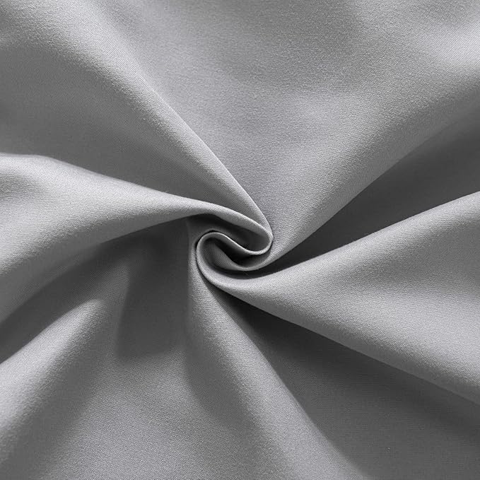 Bed Skirt Twin Size Ruffled Bed Skirt with Split Corners, 12 Inch Drop Dust Ruffle Bed Skirt with Platform, Light Gray