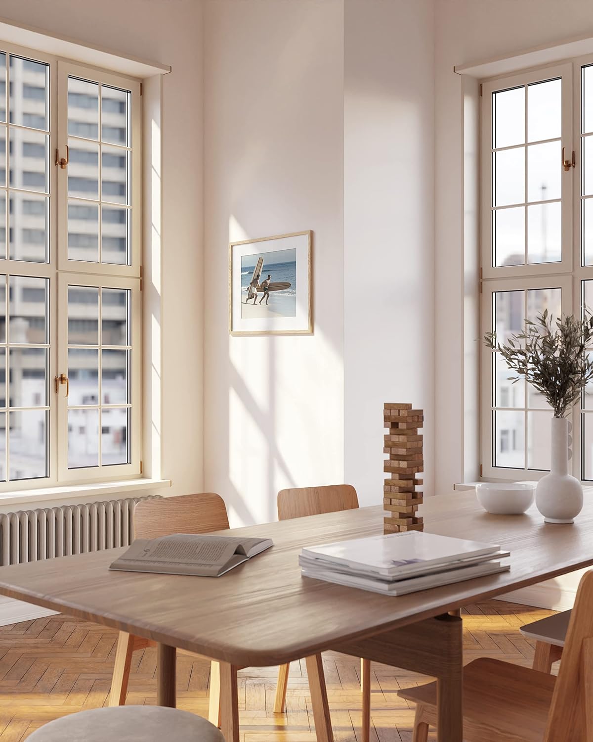 HAUS AND HUES Beige Square Frame Set of 1-16x16