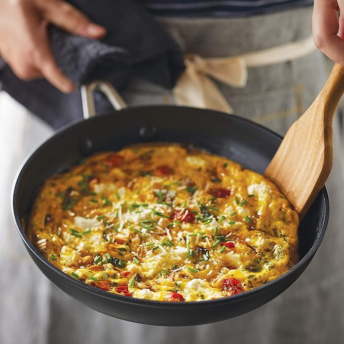 KitchenAid Hard Anodized Induction Nonstick Fry Pan/Skillet with Lid, 10 Inch, Matte Black