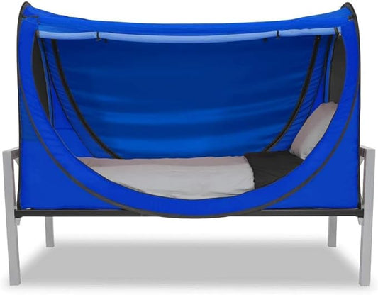 Privacy Pop up Eclipse Bed Tent Bed Drapes (Blue, Queen)