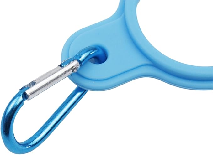 HEVSTIL 8Pcs Water Bottle Clip, Silicone Water Bottle Carrier Water Bottler Holder with Keychain Clip Ring for Outdoor Activities or Daily Use,Blue