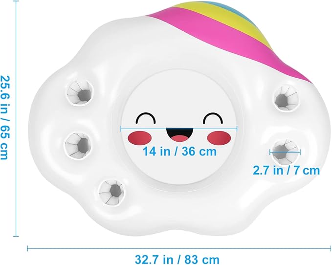 Hemoton Inflatable Serving Bar Buffet 2 PCS, Drink Bottle Holder Floating Beverage Salad Fruit Serving Bar for Indoor Outdoor Summer Beach Luau Party, Picnic, BBQ, Camping, Water Fun Decorations