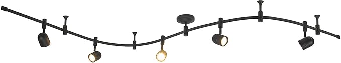 Catalina Lighting 96" Track Ceiling Light, Oil Rubbed Bronze, Transitional 5-Light LED Flex Track, Bulb Included, for Kitchen, Living Room, Home Lighting