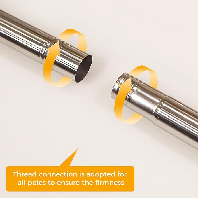 Canopy Bed Frame Post for King Size Beds,Premium Stainless Steel Bed Post Poles Thicken Bed Canopy Frame,Fit for Four-Corner Bed and Mosquito Curtains