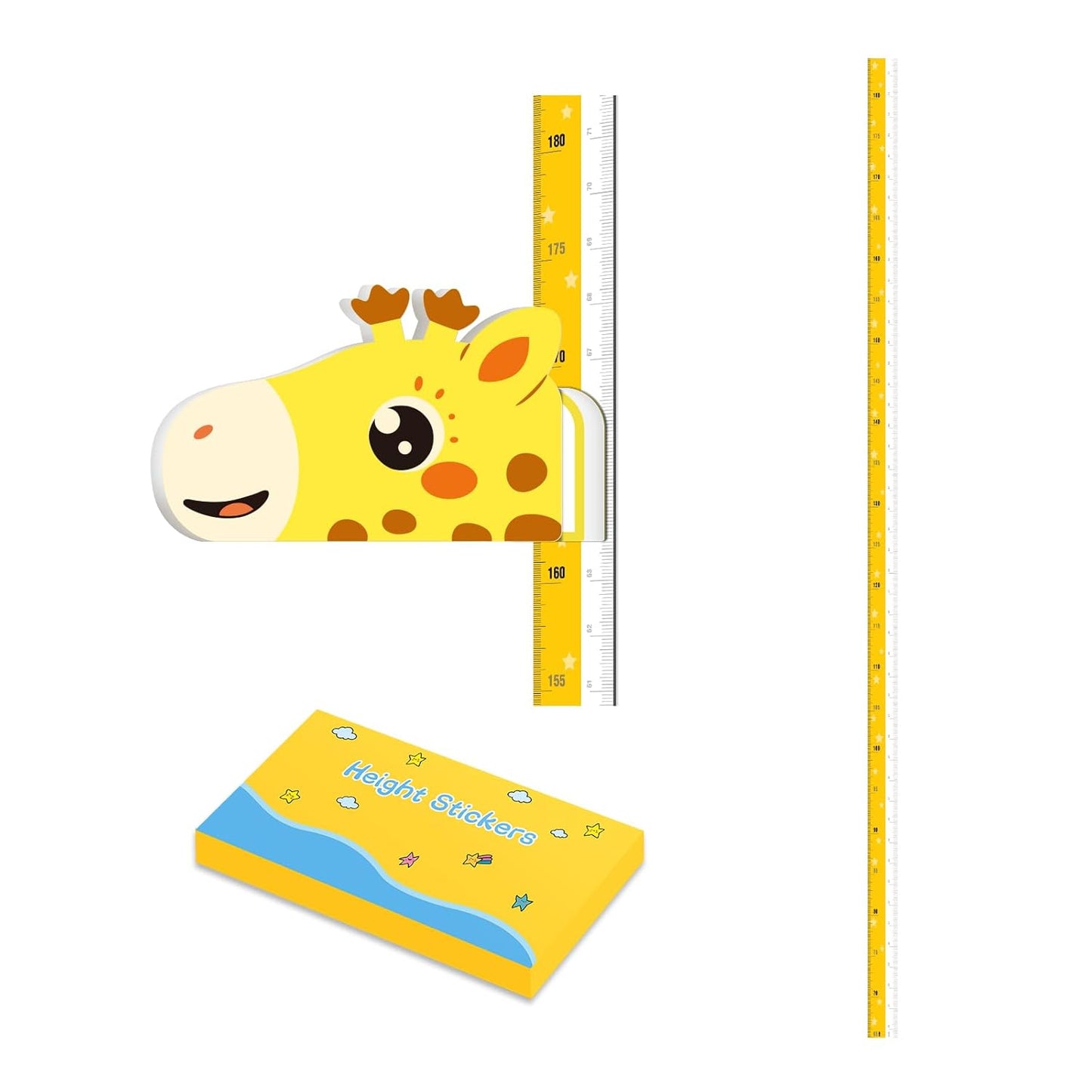 Kids Growth Chart Height Measure Wall Decal Animal Alphabet Stickers Giraffe Design Removable Wall Decorations