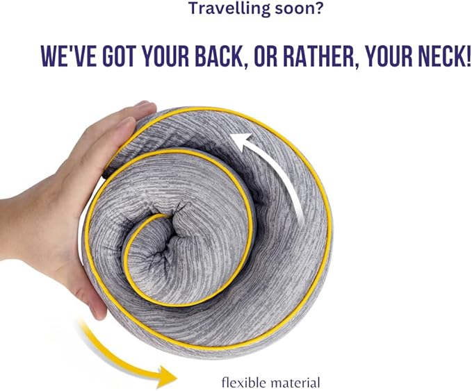 Neck Pillow for Travel | Memory Foam Travel Neck Pillows for Airplanes | Full Chin and Neck Support Pillow | Soft, Ergonomic Neck Support Best Travel Pillow with Adjustable Strap