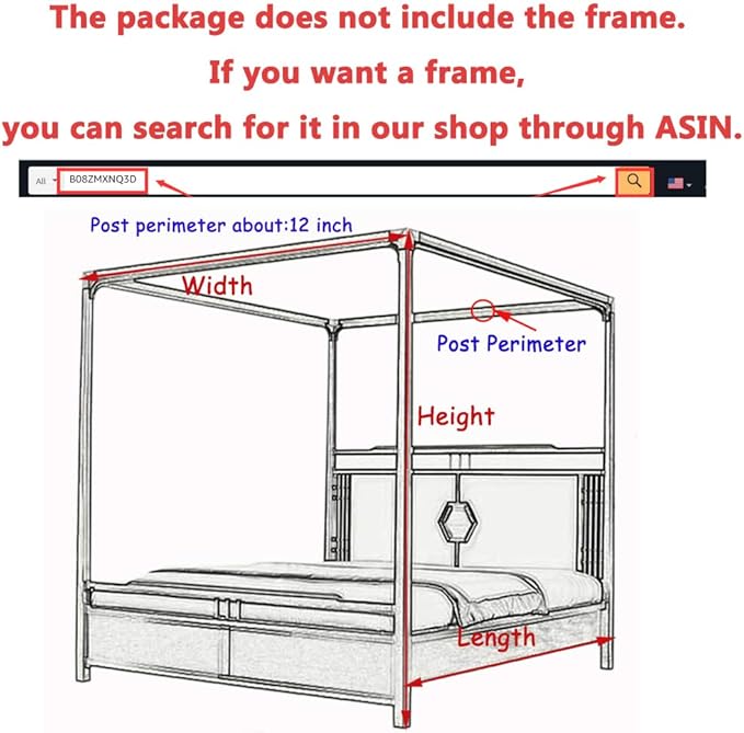 Elegant Princess 4 Corner Post Mosquito Net Romantic for Girls Women Bed Curtain Canopy for Adult Wedding Bedroom Kids Rooms Decoration (Type2-Beige-White, California King)