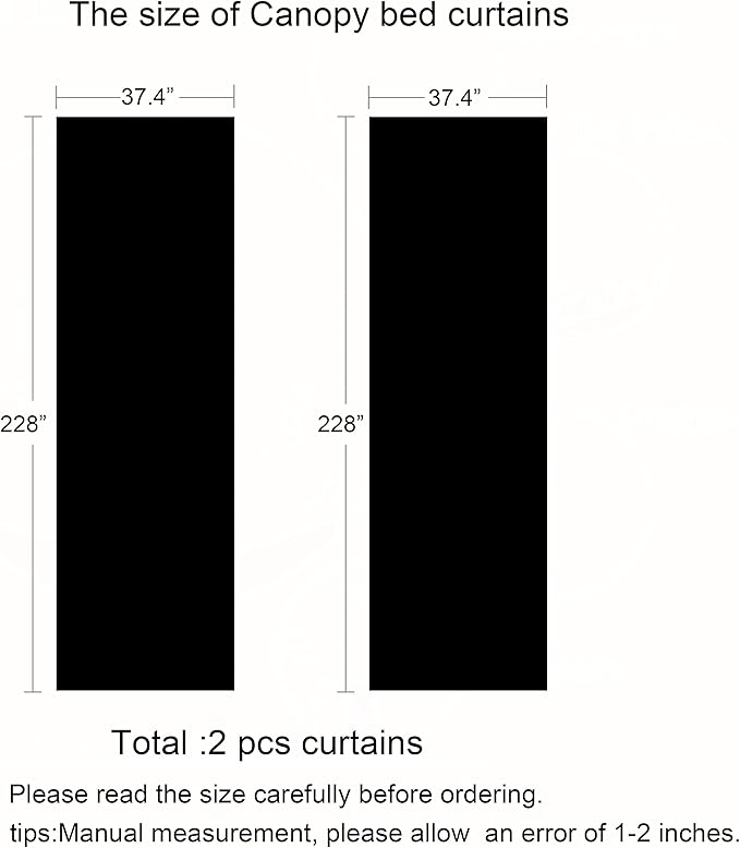 Akiky Canopy Bed Curtains with Light Princess Bed Canopy Scarf for Full/Queen Metal Bed Frame,Wood Frame Bed-2 Panel Sheer Curtain(Full/Queen,Pink)