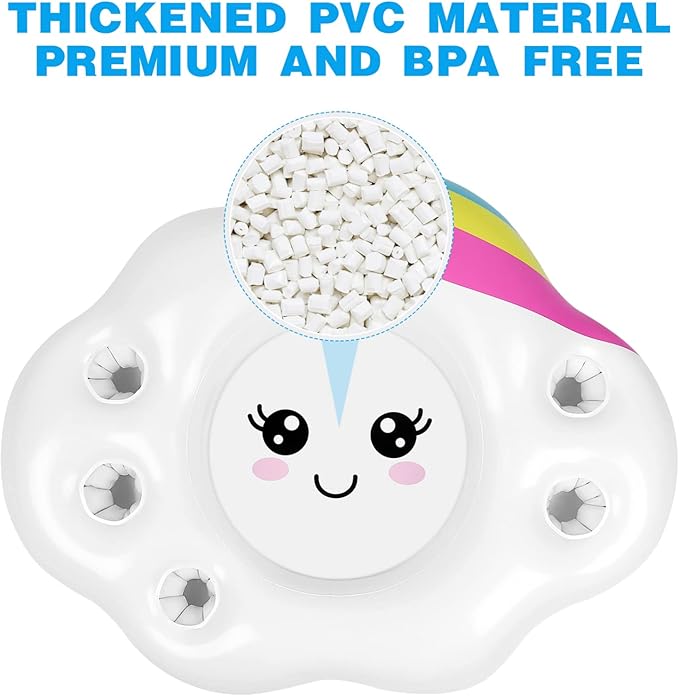 Hemoton Inflatable Serving Bar Buffet 2 PCS, Drink Bottle Holder Floating Beverage Salad Fruit Serving Bar for Indoor Outdoor Summer Beach Luau Party, Picnic, BBQ, Camping, Water Fun Decorations