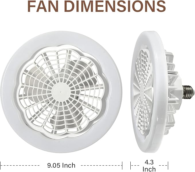 HMcf021 10Inch Enclosed Ceiling Fan with Light