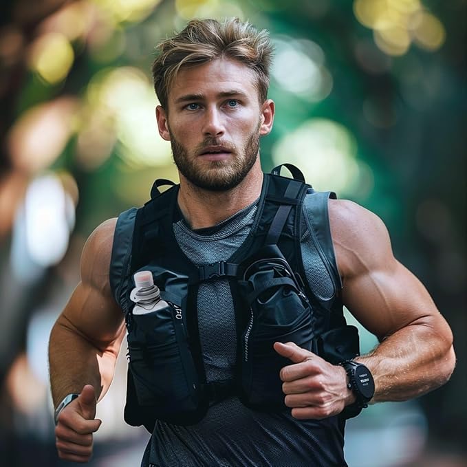 GYGYL 2Pcs BPA Free Running Water Bottle, Portable Lightweight Sports Water Bottle for Running, Cycling, Walking, Indoor, Outdoor(1pcs 175ml/6 oz, 1pcs 250ml/8 oz)