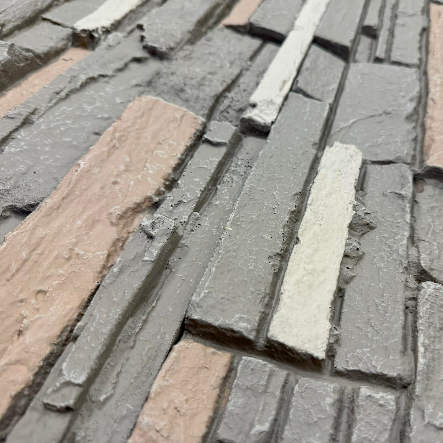 OTECKO 6-Pack Faux Stone Wall Panel 48 in x 13 in x 2 in Stacked Stone High Density Polyurethane Wall Siding Panels 24 sq ft, Easy Install, Interior/Exterior Sierra Nevada (Earthtone)