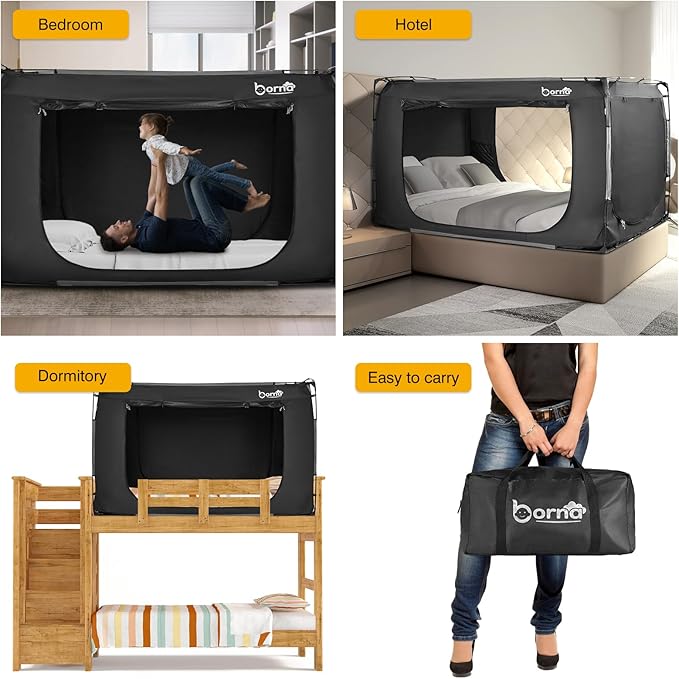 BORNA Bed Tent Bed Canopy Large Size (Mattress Not Included)