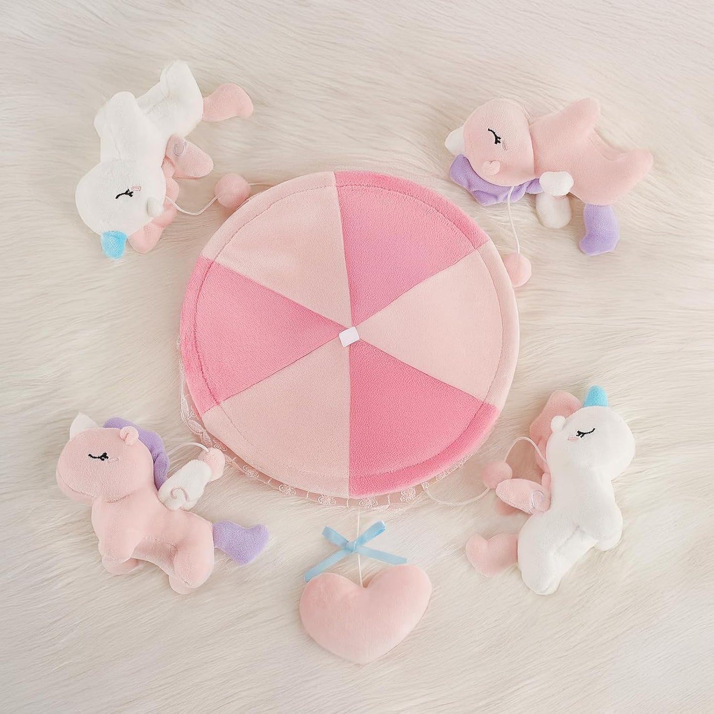 Unicorn Musical Crib Mobile for Girls - Baby Mobile for Crib with 12 Lullabies, Soft Pink Baby Crib Mobile, Nursery Mobiles, Fits Standard Cribs