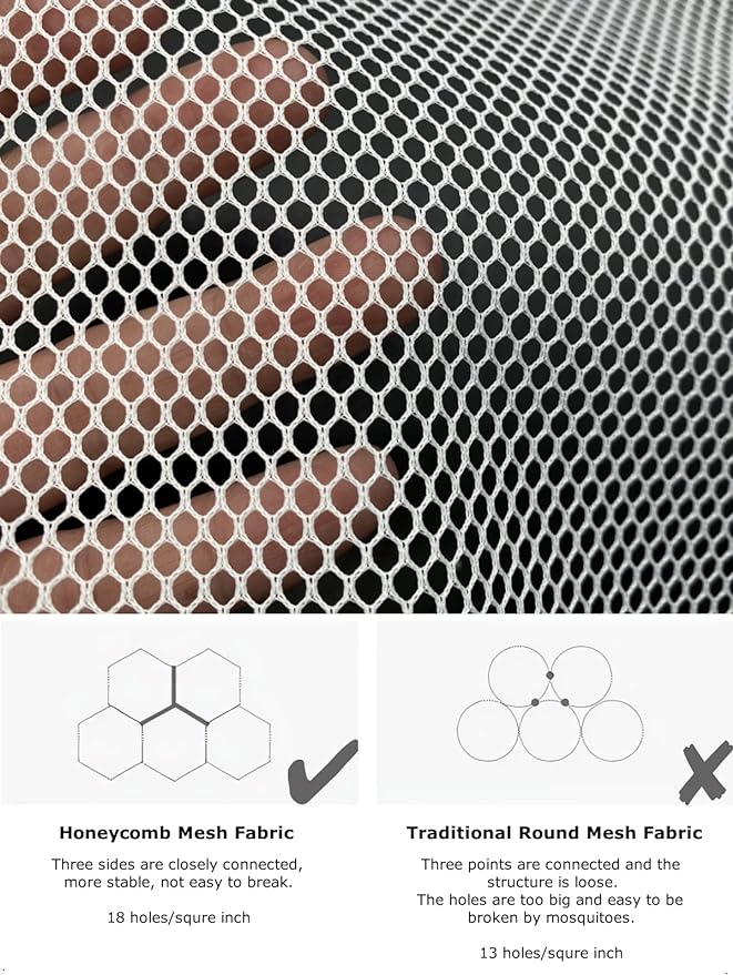 Mosquito Net for Bed, Pop Up Camping Mosquito Net Portable Travel Mosquito Net Tent, Folded Size 17 inch Double Entry Bed Canopy for King Queen Size Bed (Folded 17 Inch, 47"x75"x57")