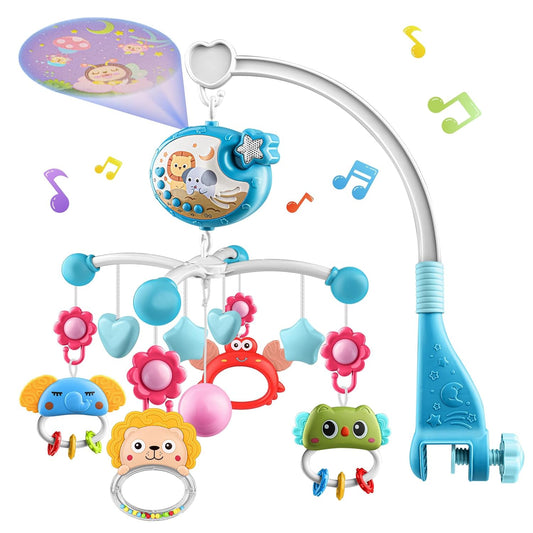 nicknack Baby Mobile for Crib Toys with Music and Lights, Baby Crib Mobile for Infants 0-6 Months