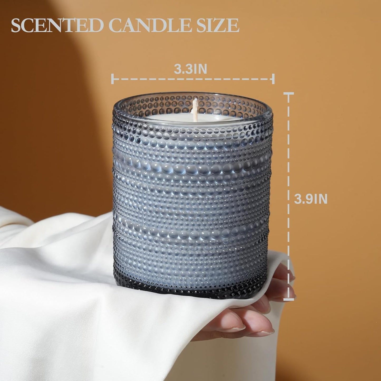 Mid Summer's Night Scented Candle with Lid, 60+ Hours Jar Candle Aromatherapy Candle for Home, Soy Wax Cotton Fiber Wicks, Giftable