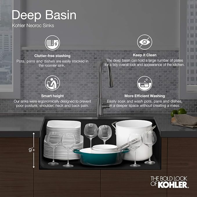 Cairn Undermount Single-bowl Farmhouse Kitchen Sink with Fluted Design