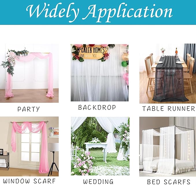 Akiky Canopy Bed Curtains with Light Princess Bed Canopy Scarf for Full/Queen Metal Bed Frame,Wood Frame Bed-2 Panel Sheer Curtain(Full/Queen,White)