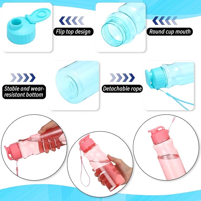 Water Bottles Bulk End of the Year Gifts for Students 18 oz Portable Sports Water Bottle Summer Graduation Student Gifts from Teacher for Kids School Classroom Prizes Goodie Bag (24)