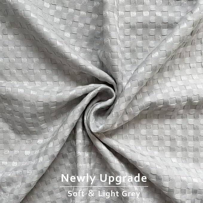 MIYE Pleated Waffle Weave Bed Skirt, Tailored Dust Ruffle 16 Inch Drop Easy Fit, Machine Washable (Light Grey, Full - 16" Drop)