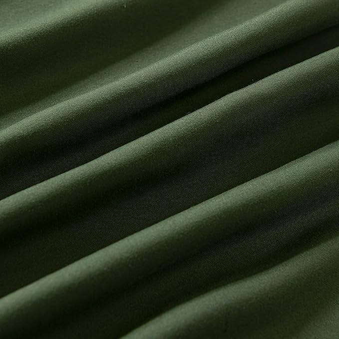 Bed Skirt Full Size Ruffled Bed Skirts with Split Corners, 18 Inch Drop Dust Ruffle Bed Skirt with Platform, Green, Full - 18" Drop
