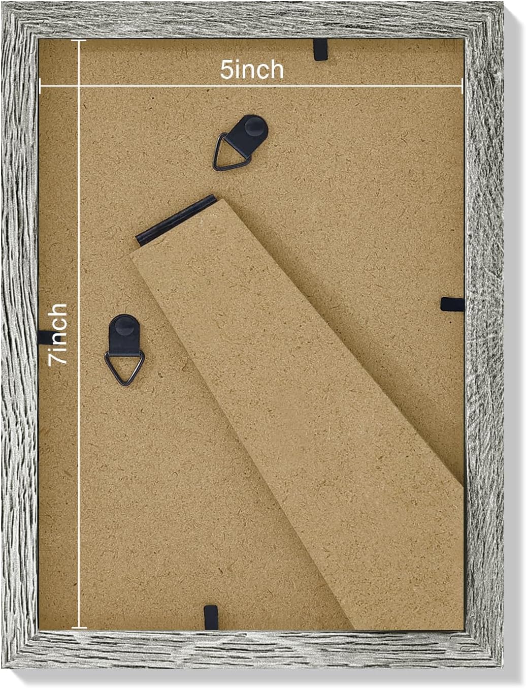 Vittanly 5x7 Picture Frames Set of 9, Shatter Resistant Plexiglass, Display 4x6 Pictures with Mat or 5x7 without Mat, Photo Frames for Wall or Tabletop, Engineered Wood, Grey