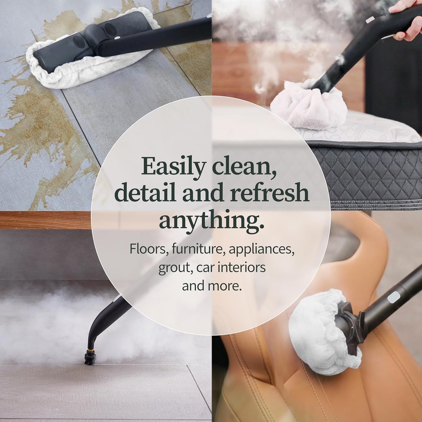 Dupray Neat Steam Cleaner with 40-Piece Accessory Kit, Powerful, chemical-free cleaning for floors, cars, tiles, grout, and more. *Kills 99.9% of Bacteria and Viruses