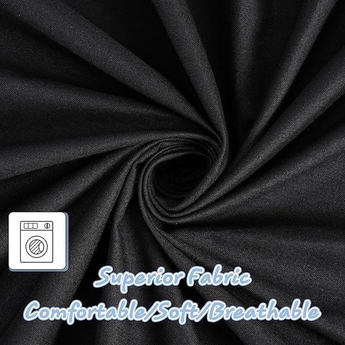 Hvqic Black Canopy Bed Curtains - 4 Corner Post Bed Curtains Twin Bed Curtains Lightproof Drapes Bed Canopy for Adults & Girls Bedroom Decoration(Twin,Black-Planet)