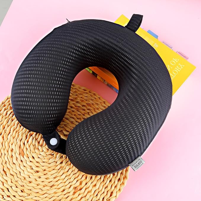 Neck Pillow Replacement Cover Travel U Neck Pillow Case Cover Travel Neck Pillow Cover Pillow, U Shaped Neck Pillow Washable Cover, Airplane Pillow Cover (Only Pillow Covers, no Filler)