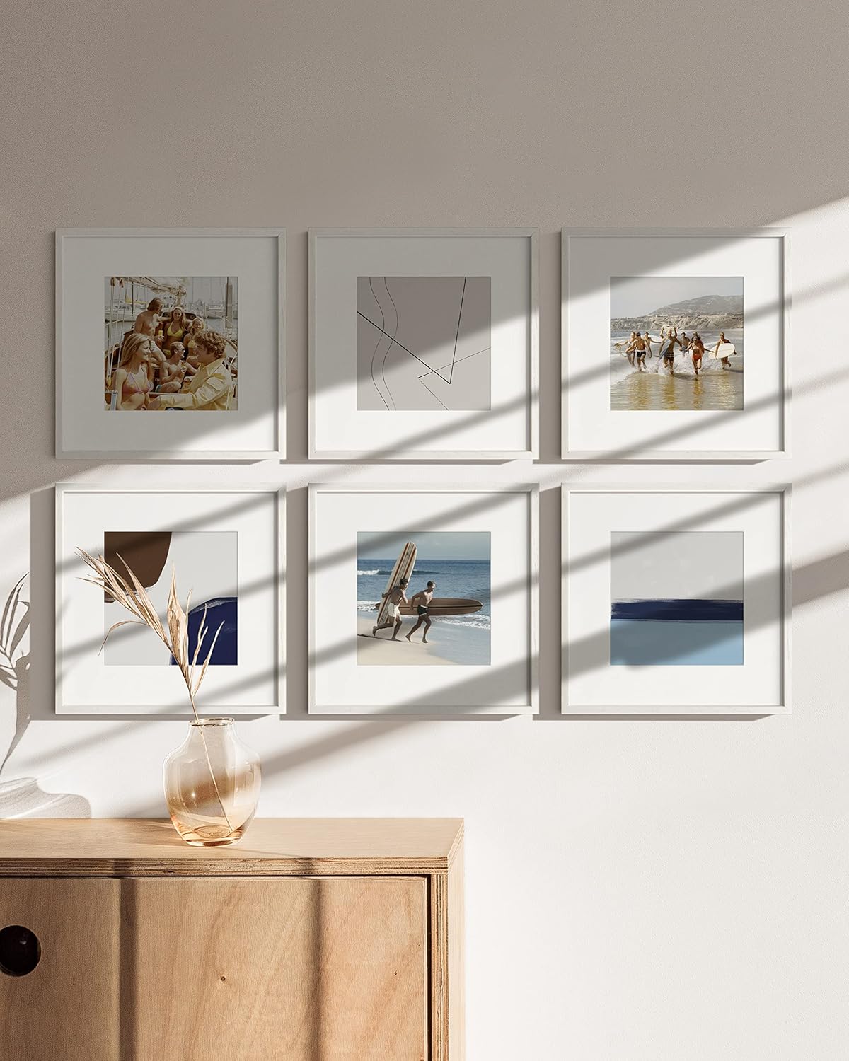 HAUS AND HUES White Square Frames Set of 6-12x12