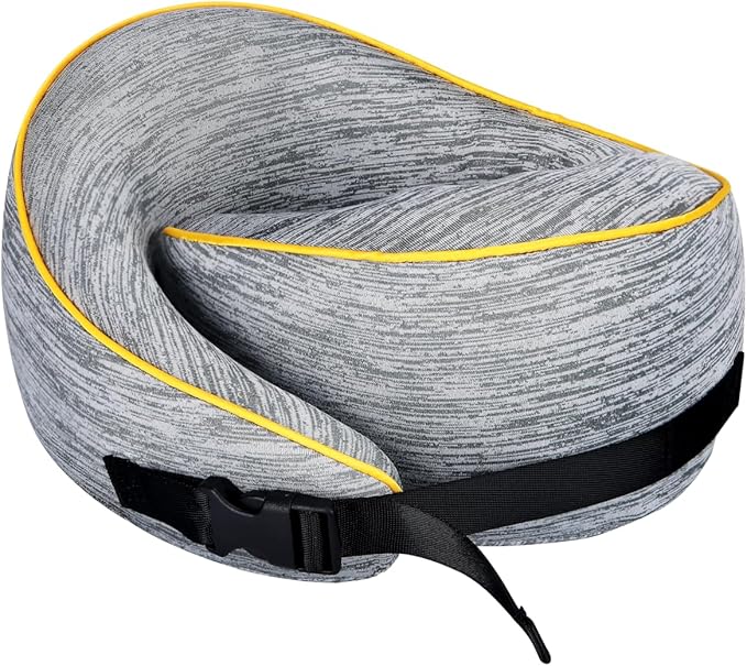 Neck Pillow for Travel | Memory Foam Travel Neck Pillows for Airplanes | Full Chin and Neck Support Pillow | Soft, Ergonomic Neck Support Best Travel Pillow with Adjustable Strap