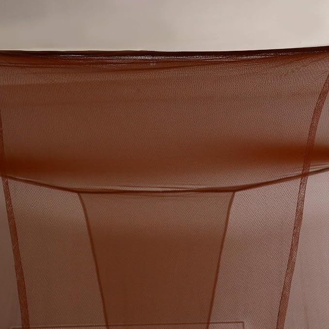 Mengersi 4 Corner Post Canopy Bed Curtains Mosquito Net Twin to Twin XL Size Bed,Netting Bed Curtains for Camping, Patio,Indoor Outdoor Net (80x40x80, Coffee)