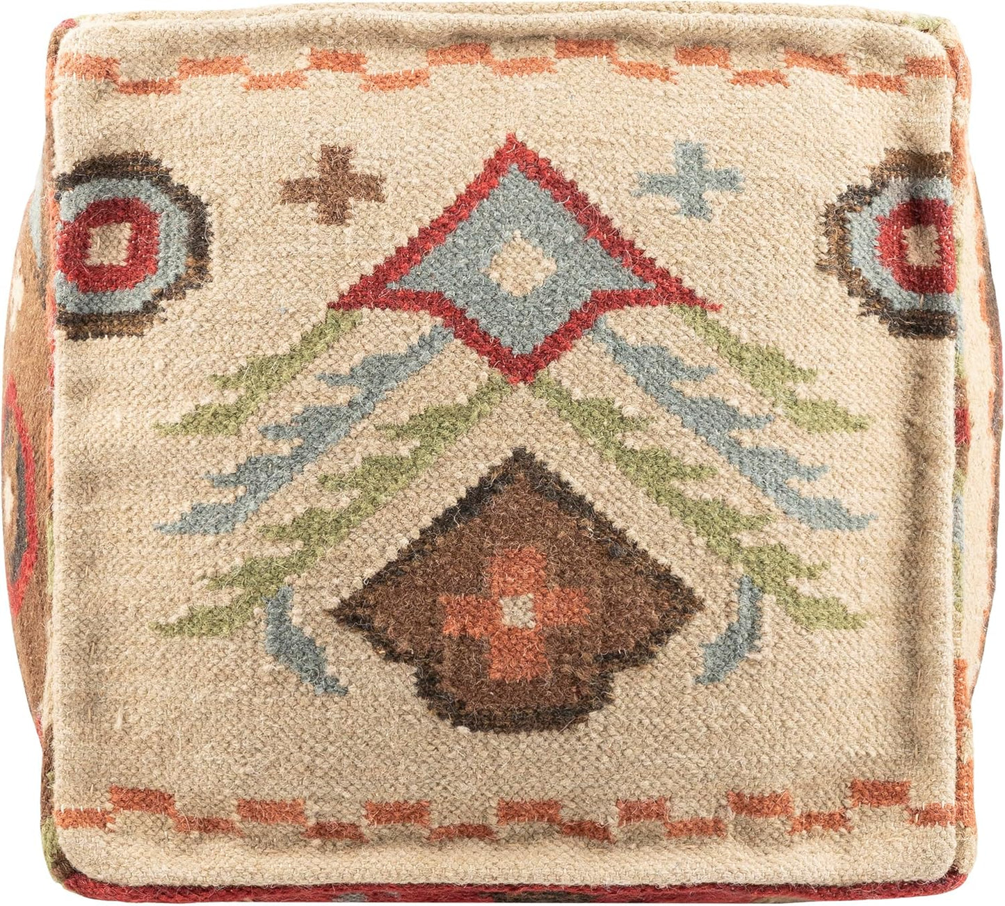 Mark&Day Pouf Ottoman, Gaubitsch Rustic Camel Cube Pouf Foot Rest for Living Room, Bedroom and Boho Home Decor (18"x18"x18")